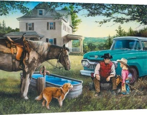 Jigsaw Puzzle Farm Life Cowboy Dreams Country Living 1000 piece NEW - Picture 1 of 1