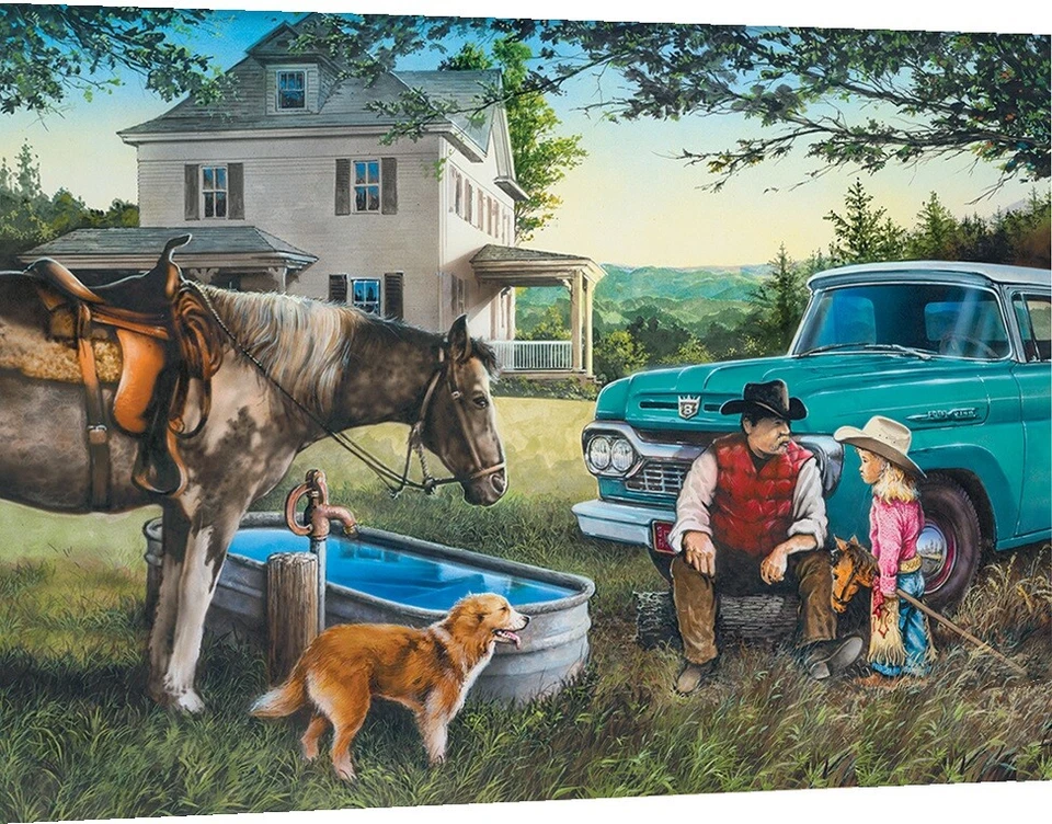 Jigsaw Puzzle Farm Life Cowboy Dreams Country Living 1000 piece NEW - Image 1 of 1