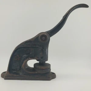 Vintage Indiana Notary Public Commission Seal Cast Iron Embosser Stamp Press - Picture 1 of 9