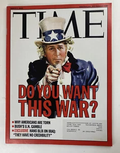 Time Mag Do You Want War George W. Bush March 3, 2003 - Imagen 1 de 3