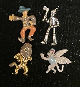 ORAGAMI OWL wizard of Oz charms 4 pc lot Flying monkey scare crow Lion tinman - Picture 1 of 7