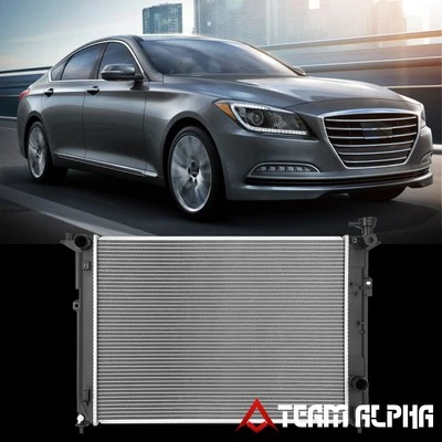 Fits 2015-2016 Genesis 3.8/5.0L Aluminum Core Radiator Factory Replacement 13455 - Image 1 of 4