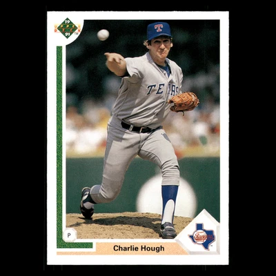 Charlie Hough #313 1991 Upper Deck Texas Rangers Baseball Card MLB - Image 1 of 3