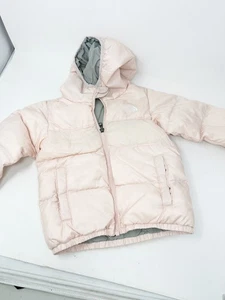The North Face Toddler Girls Pink Hooded Puffer Jacket Full Zip Insulated 3T - Picture 1 of 6