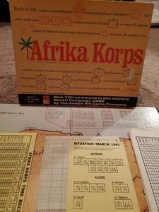 AFRIKA KORPS - VINTAGE AVALON HILL WORLD WAR II STRATEGY BOARD GAME Rare  - Picture 1 of 10