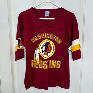 Vintage Washington Redskins Jersey T Shirt Size Medium Big Spellout Old Logo Vtg - Picture 1 of 7