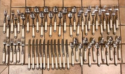 58 piece - Home Essentials RENAISSANCE BONE 18/10 Stainless Choice Flatware - Image 1 of 4