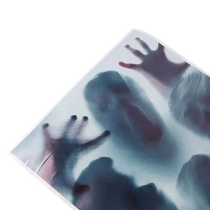 Halloween Scary Glass Window Decoration Stickers Party Haunted House Blood Handp - Picture 1 of 24