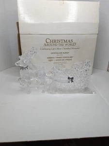 House of Lloyd Christmas Around The World Acrylic Cristalline Sleigh & Reindeer - Picture 1 of 7
