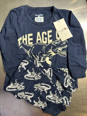 Conjunto de pijama ropa de dormir de dinosaurio Hugbug Boys 2T azul T-Rex nuevo con etiqueta Foto 1 de 4