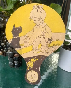 Advertising Cardboard Fan - Cranford Dairy, NJ - Scotty Dog FERN BISEL PEAT - Picture 1 of 7
