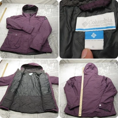 Chaqueta Columbia Mujer XL Púrpura Impermeable Aislada Cremallera Completa Grandeur Peak Foto 1 de 4