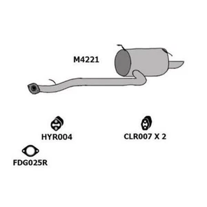 Rear Muffler Std Replacement M4221 - Picture 1 of 1