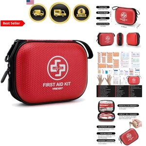 Mini First Aid Kit 150 Piece Waterproof Medical Emergency Kit for Travel Car ... - Picture 1 of 8