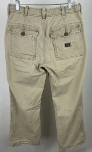 Vintage Abercrombie & Fitch Fatigue Hose Herren 30 30x29 ACTUAL Button Fly Chinohose - Bild 1 von 22