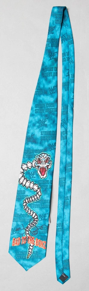 Corbata Stone Cold Steve Austin Firmada Oficial '98 WWF Ralph Marlin Certificado de Autenticidad Bajo WWE Foto 1 de 4
