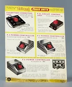 1961 Tri-ang Power Units UK Retail Price List January Rovex Scale Models vintage - Picture 1 of 2