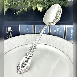 Sterling Rose Point Wallace Teaspoon  Silverware No Mono Flatware Spoon - 1 - Picture 1 of 8