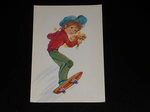 CARTE POSTALE - ENFANT - L. VERNET - SKATE BOARD - ANNEES 1980 - 4 - Picture 1 of 1