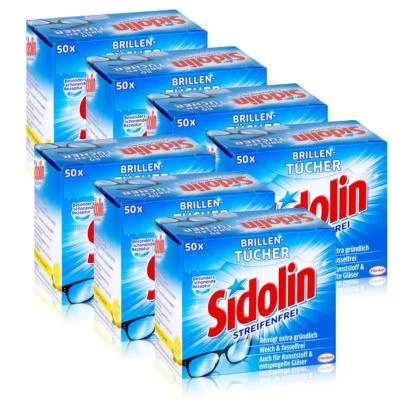 Sidolin Brillen Putztücher 50 stk. Tücher - Reinigt extra gründlich (7er Pack)