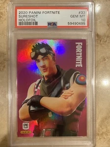2020 Panini Fortnite Series 2 SURESHOT #33 HOLOFOIL Holo Uncommon PSA 10 Pop 2! - Picture 1 of 2