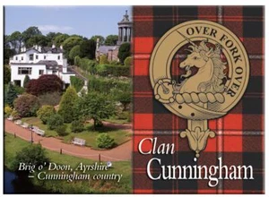 Kühlschrankmagnet Cunningham Scottish Clan Metallic Souvenir Bild schottisches Geschenk - Bild 1 von 2