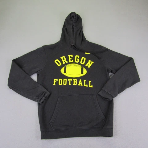 Oregon Ducks Hoodie Mens Medium Black Yellow Nike Pullover Sweater Football Cover
