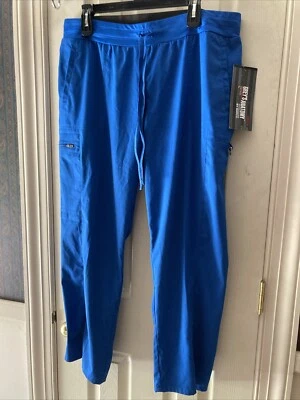 *NWT* Grey's Anatomy Spandex Stretch Scrub Pants Womens Size 2XL PET ROYAL BLUE - Image 1 of 4