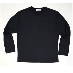 Unisex Eco-Friendly Stretch Corn Fabric Basic Plain Black Breathable T-Shirt - Picture 1 of 13