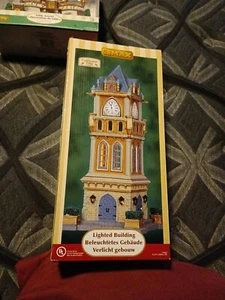 MUNICIPAL CLOCK TOWER Bell LEMAX Christmas Holiday Village Town RARE OOP NEW - Picture 1 of 6