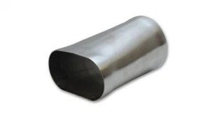 Vibrant T304 Stainless Steel 4" Oval to 4" Round Transition Adapter 6" Length - Picture 1 of 2