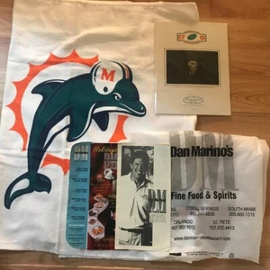Dan Marino Restaurant Items + Miami Dolphins 1972 Perfect Season Reunion Program - Picture 1 of 1