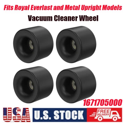 MOTIVEMYSTIQUE 4 set For Royal Metal Upright Vacuum Cleaner Wheels New Synthetic Pom 1671705000