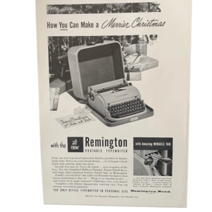 Vintage 1950 Remington Portable Typewriter Ad Advertisement - Picture 1 of 4