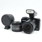 [Near Mint]Canon EOS M2 Camera Black (Kit w/EF-M 18-55mm 22mm Mount adapeter)