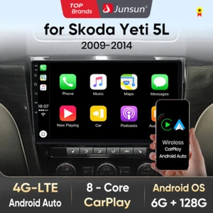 Radio de coche 6G+128 GB Android 13 CarPlay DAB+GPS Navi para Skoda Yeti 2008-2013 4G - Imagen 1 de 10