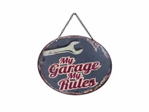 Letrero de chapa letrero de pared letrero de puerta My Garage My Rules 25x20 cm (9609) - Imagen 1 de 1