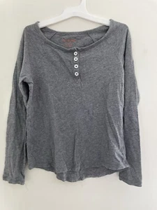 Cat & Jack Kid Girl Colorful Speckled Henley Cotton Long Sleeve Shirt Gray M 7/8 - Picture 1 of 5