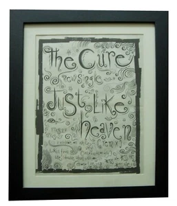 THE CURE+Just Like Heaven+Kiss+POSTER+AD+ORIGINAL 1987+FRAMED+FAST GLOBAL SHIP - Imagen 1 de 7