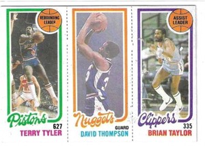Tyler/Thompson/Taylor Gradable Topps 1980-81  3 Panel  (26)