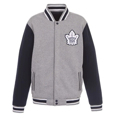 Chaqueta polar reversible a presión completa NHL Toronto Maple Leafs JHD 2 logotipos delanteros  Foto 1 de 4