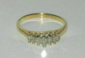 Anillo banda media eternidad de diamantes VVS1 creado en laboratorio de 0,50 quilates acabado en oro amarillo de 14 k - Imagen 1 de 1