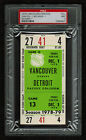 PSA 9 VANCOUVER 1978 Unused NHL Hockey Ticket for DETROIT at Pacific Coliseum