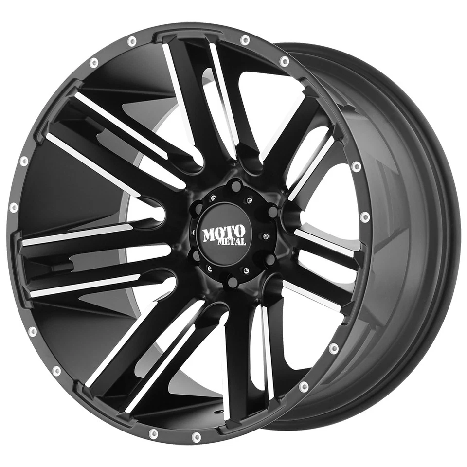 Moto Metal MO978 Razor 18x9 6x4.5" +18mm Black/Machined Wheel Rim 18" Inch - Image 1 of 4