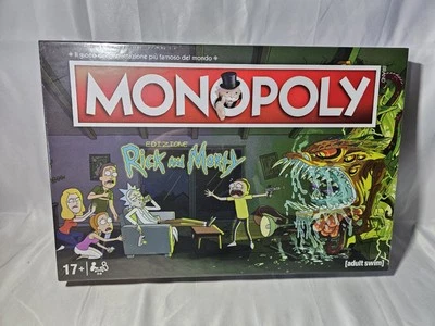 Monopoly Rick and Morty Edition Board Game New Sealed Italian Language - Image 1 of 4