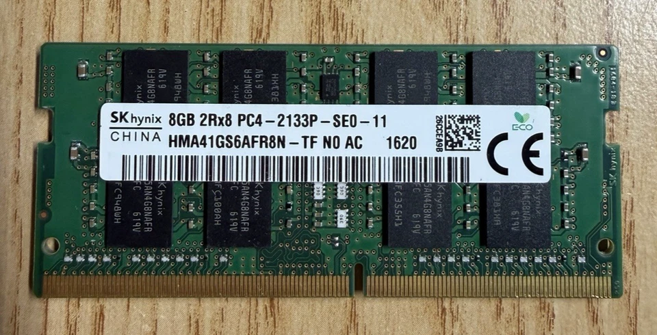 SK Hynix 8GB 2Rx8 PC4-2133P-SE0 SODIMM RAM HMA41GS6AFR8N - Image 1 of 1