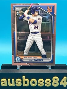 2024 Bowman Draft Chrome Trey Snyder ROSE GOLD rifrattore/10 metri SSP #BDC-138 📈 - Foto 1 di 6