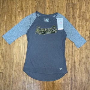 Under Armour Marquette Unveristy Eagles Raglan T Shirt Youth Med YMD Gray NWT - Picture 1 of 6
