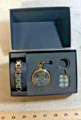 AWC Pocket Watch with Kennedy Half Dollar Face, unused in display box (C) - Image 1 of 4