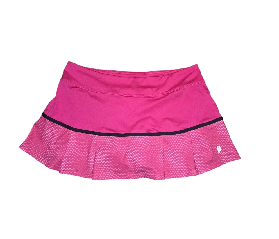 Falda de tenis Pull On PRINCE Skort plisada grande rosa elástico cintura elástica Foto 1 de 4